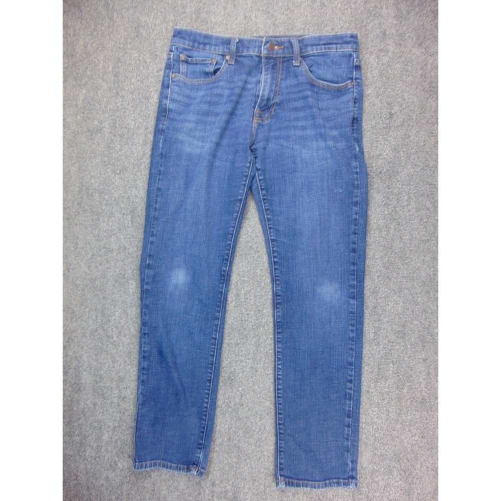 Lucky Brand Jeans Mens 32x32 221 Straight Blue Solid Denim Casual Classic Pants